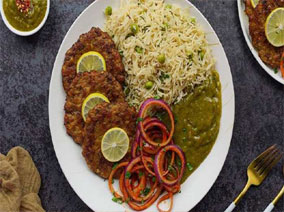 Chapli Kabab Over Rice